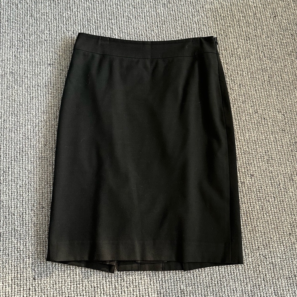 Ann Taylor Suit Skirt Seasonless Stretch Pencil 2P Black Work Dress